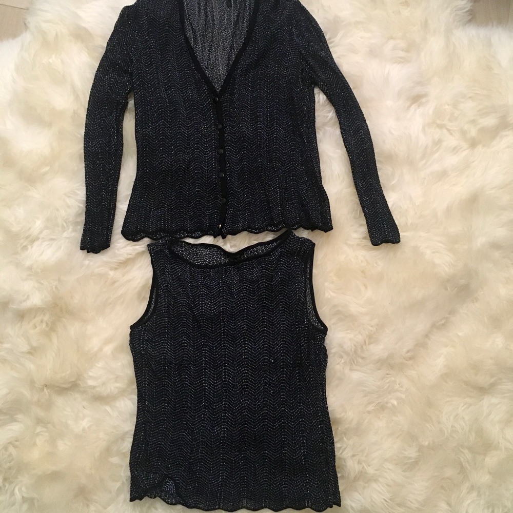 Escada knit set cardigan and top - Picture 2 of 12